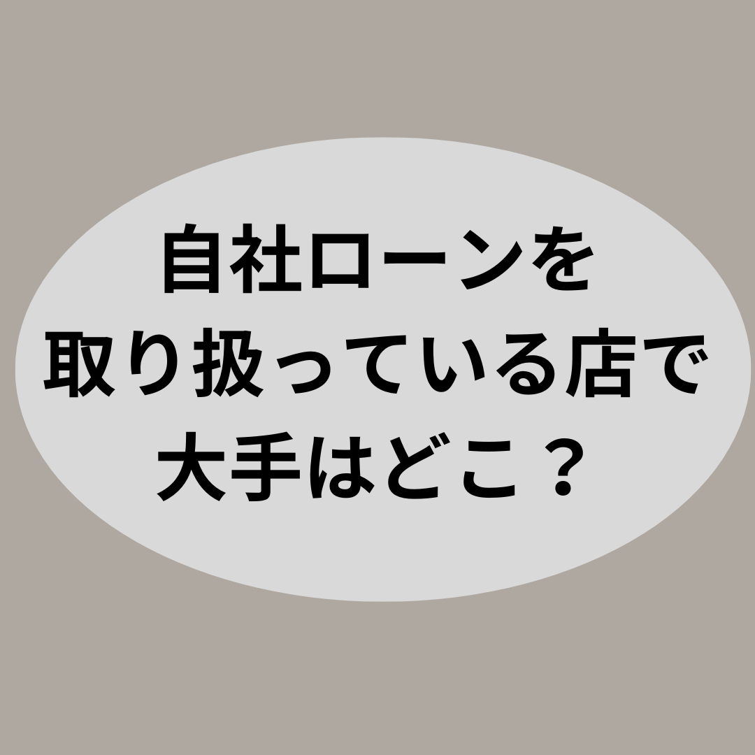 自社ローンを取り扱っている店で大手はどこ？